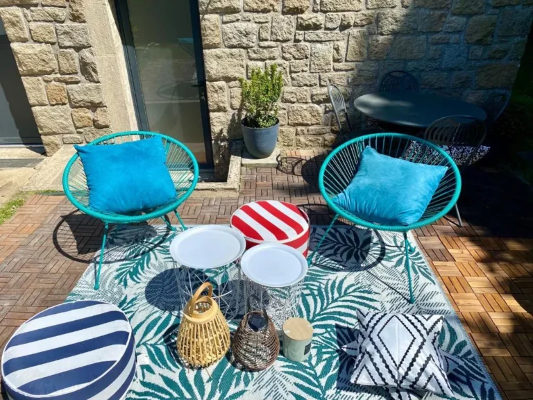Terrasse, gîte dinard, gîtes de la vicomté